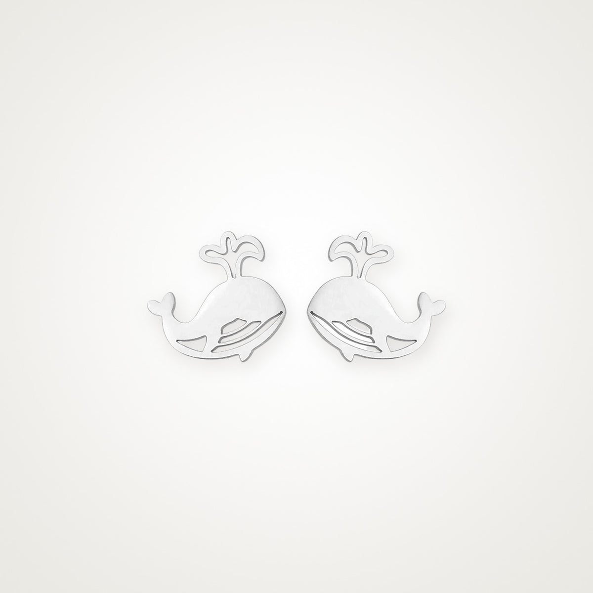Aretes Ballenita plateados