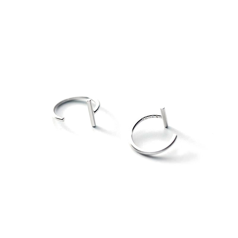 Aretes Barra en Forma de Gancho