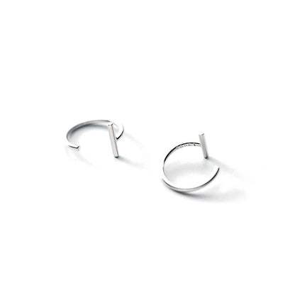 Aretes Barra en Forma de Gancho
