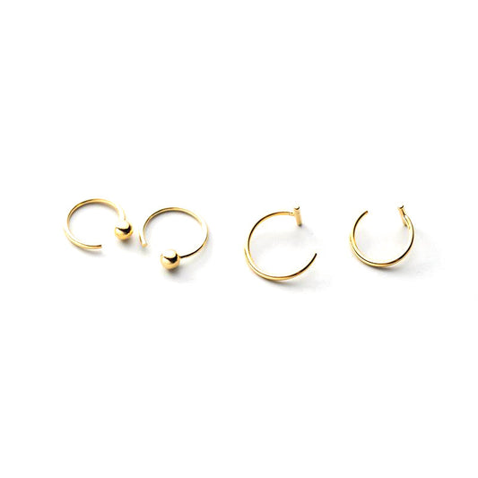 Aretes Barra en Forma de Gancho