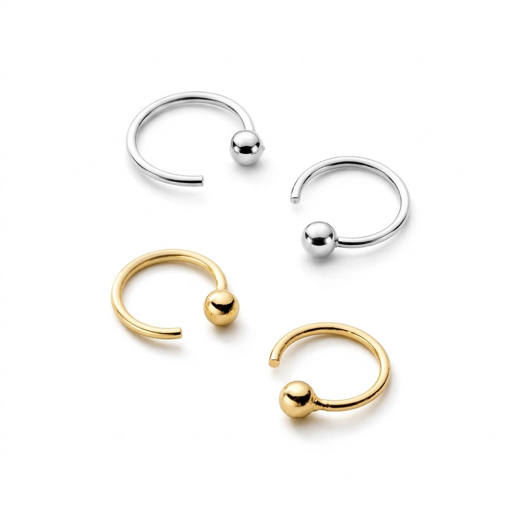 Aretes Barra en Forma de Gancho