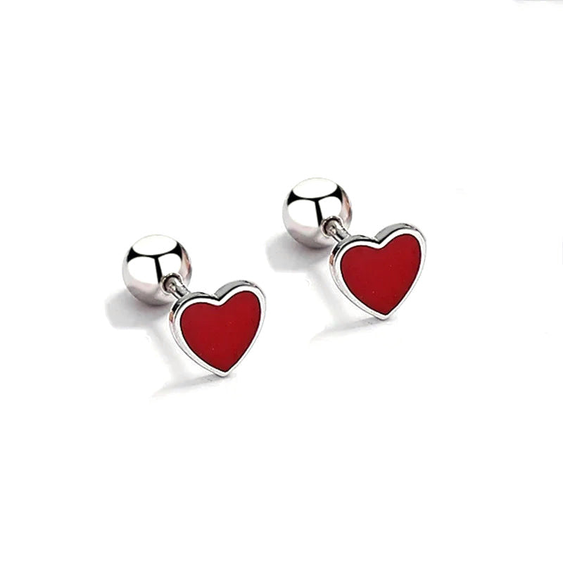 Aretes Bolita con Corazón o Estrella