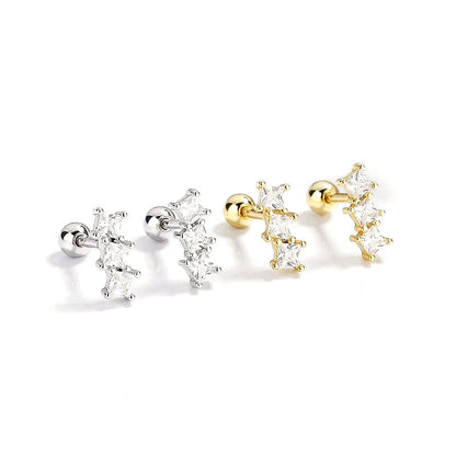Aretes Bolita con Zirconias
