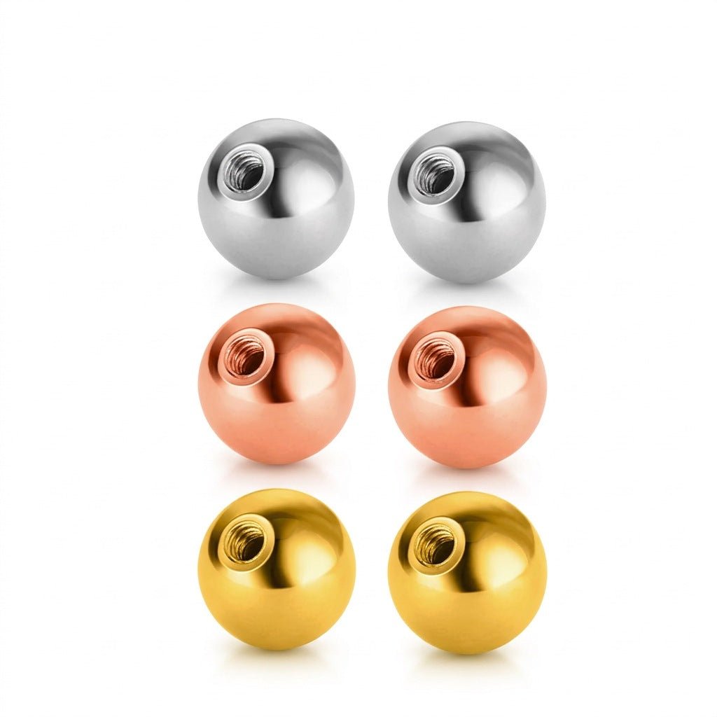 Aretes Bolita de Rosca