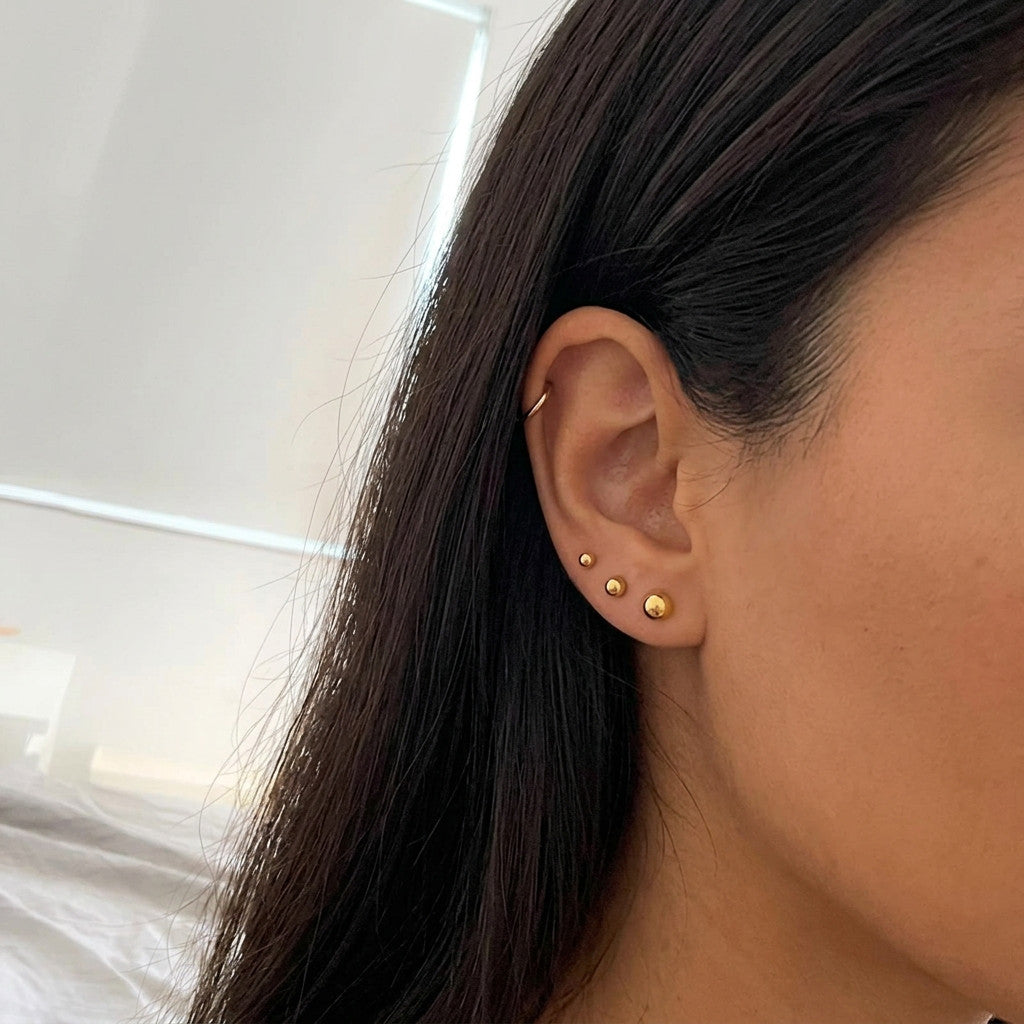 Aretes Bolita Sólida