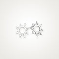 Aretes Broqueles de sol plateados
