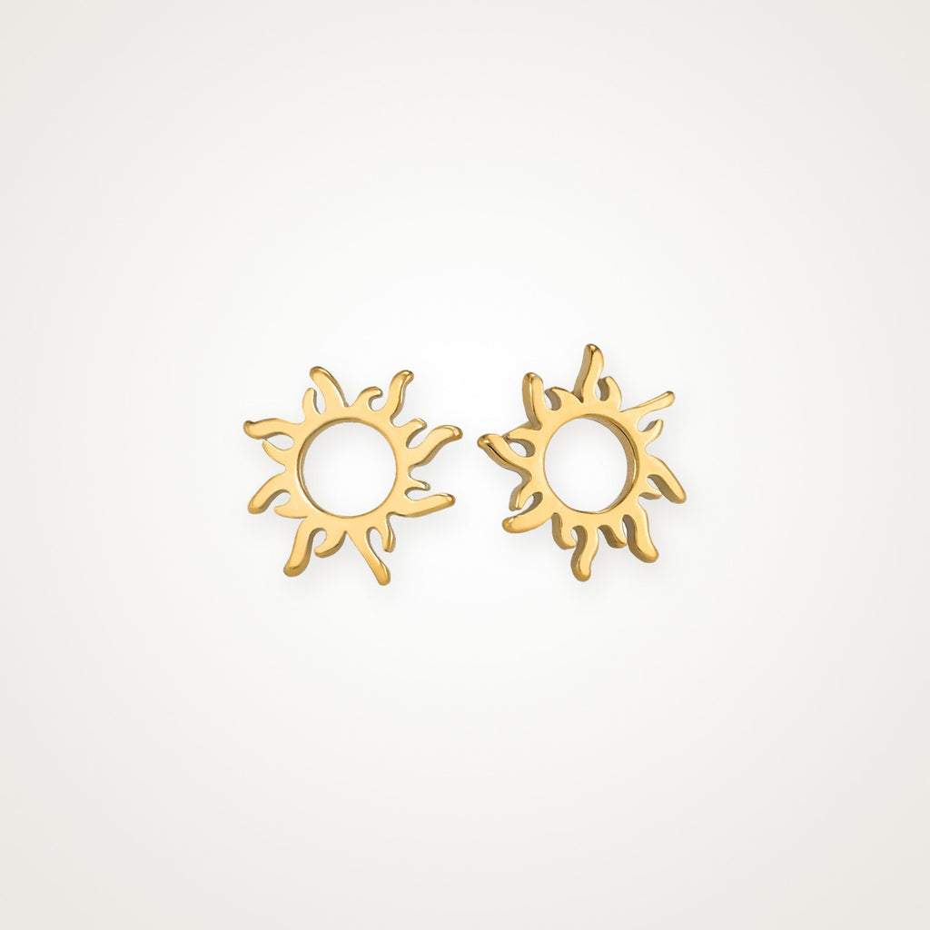 Aretes Broqueles de sol dorados