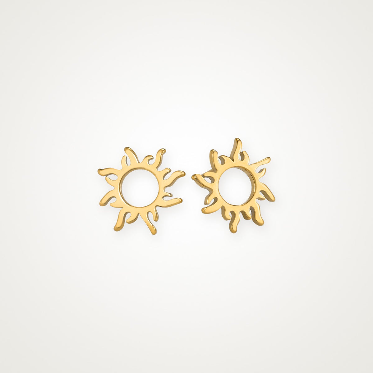 Aretes Broqueles de sol dorados