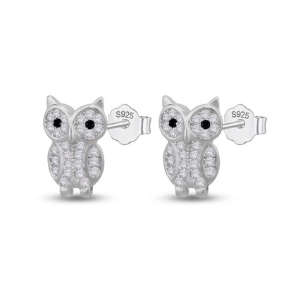 Aretes Búho con Zirconias