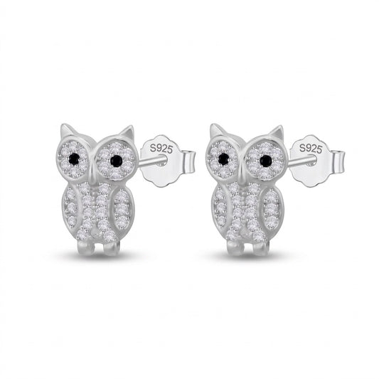 Aretes Búho con Zirconias