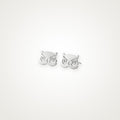 Aretes Búho plateados