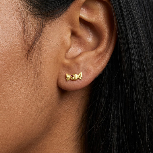 Aretes Caramelo con Zirconia