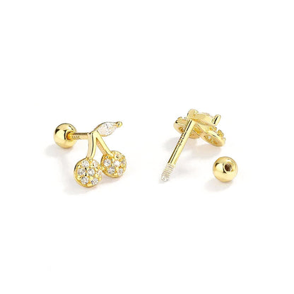 Aretes Cereza con Zirconias