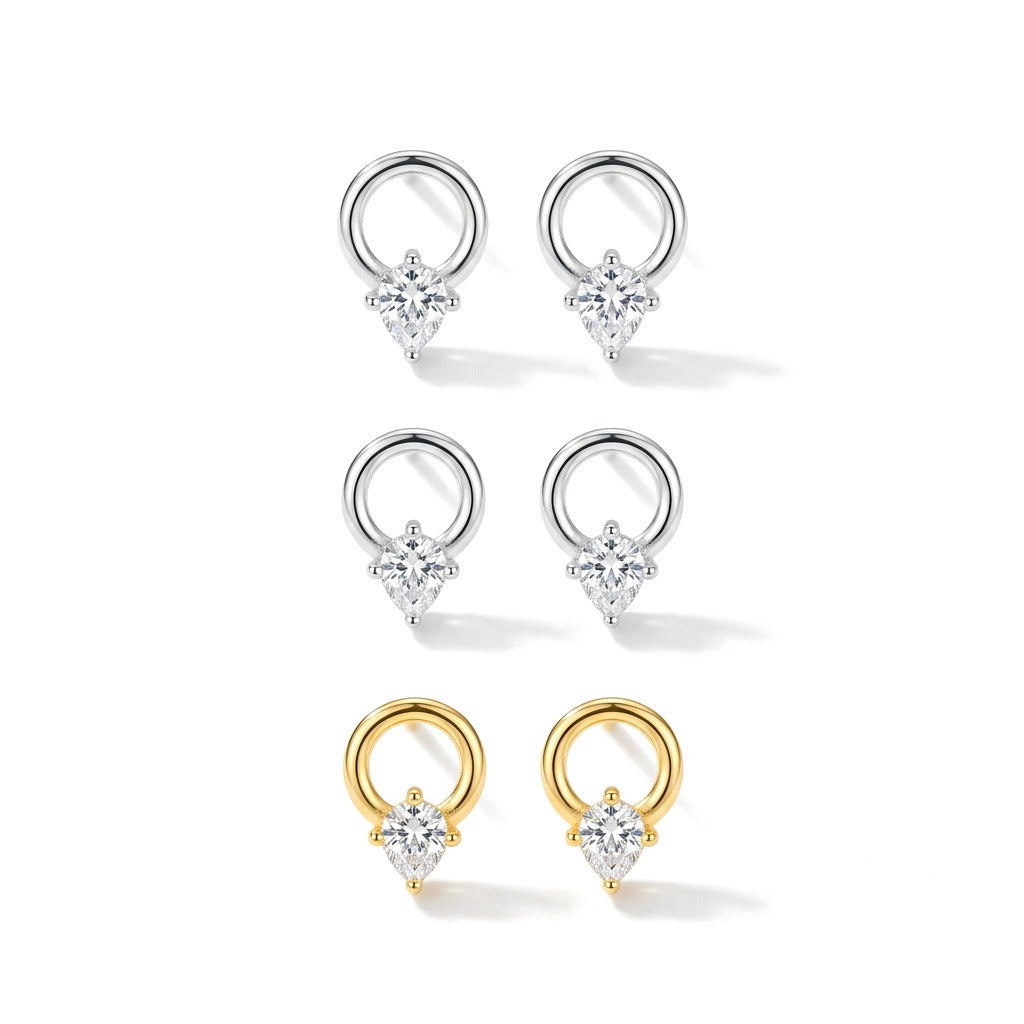 Aretes Círculo con Zirconias