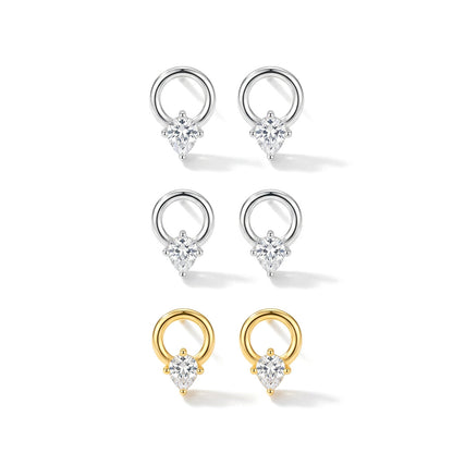 Aretes Círculo con Zirconias