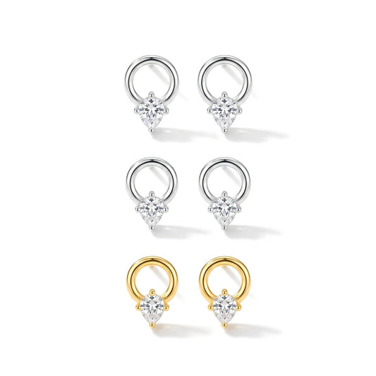 Aretes Círculo con Zirconias