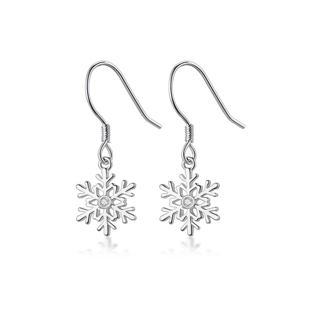 Aretes Colgantes Copo de Nieve