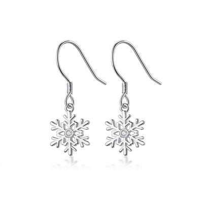 Aretes Colgantes Copo de Nieve