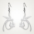 Aretes Colibrí plateados