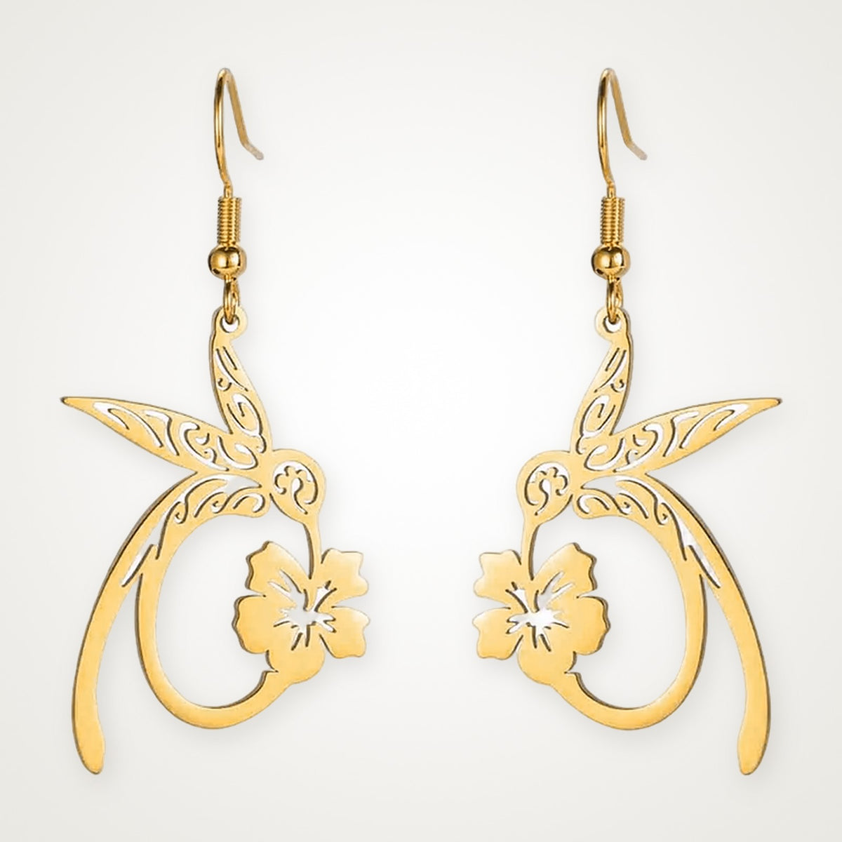Aretes Colibrí dorados