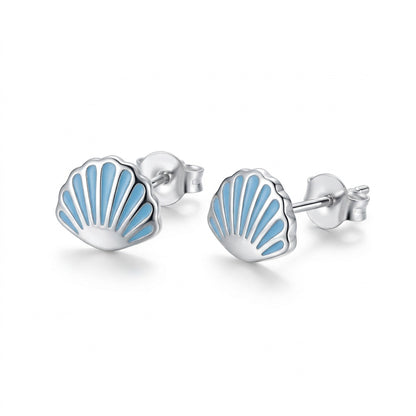 Aretes Concha Azul