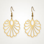 Aretes Concha calada dorados