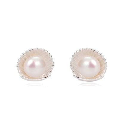 Aretes Concha con Perla