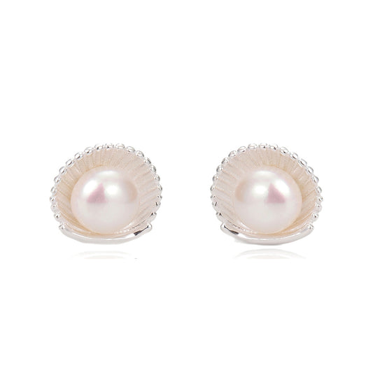 Aretes Concha con Perla