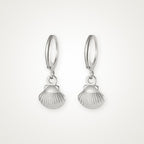 Aretes Concha plateados