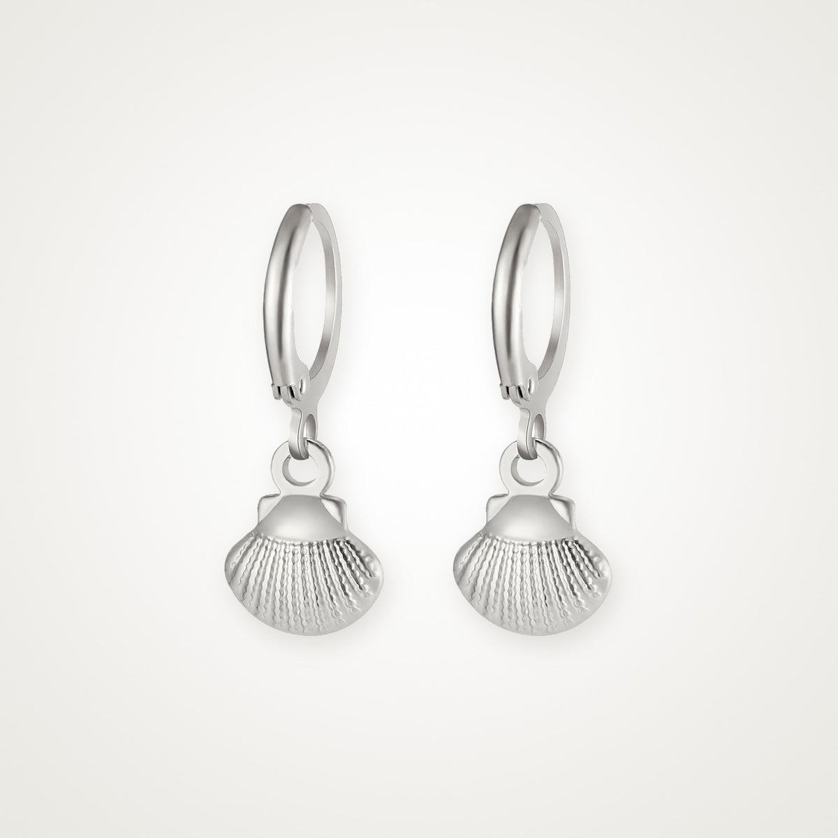 Aretes Concha plateados