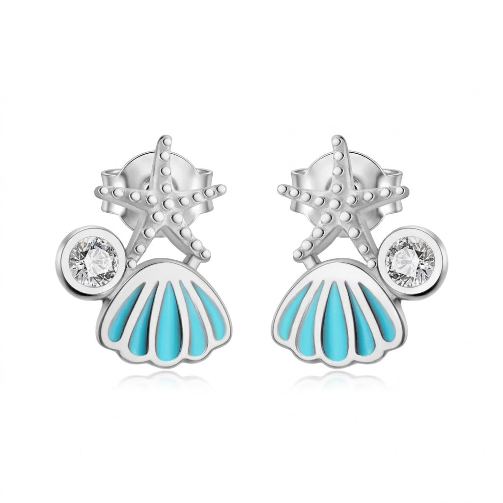Aretes Concha y Estrella de Mar