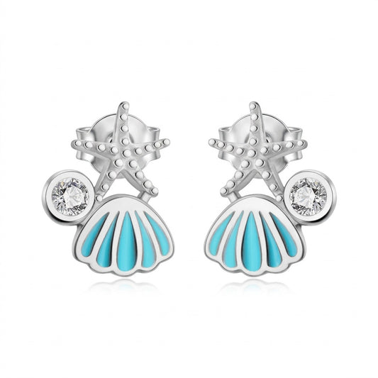 Aretes Concha y Estrella de Mar