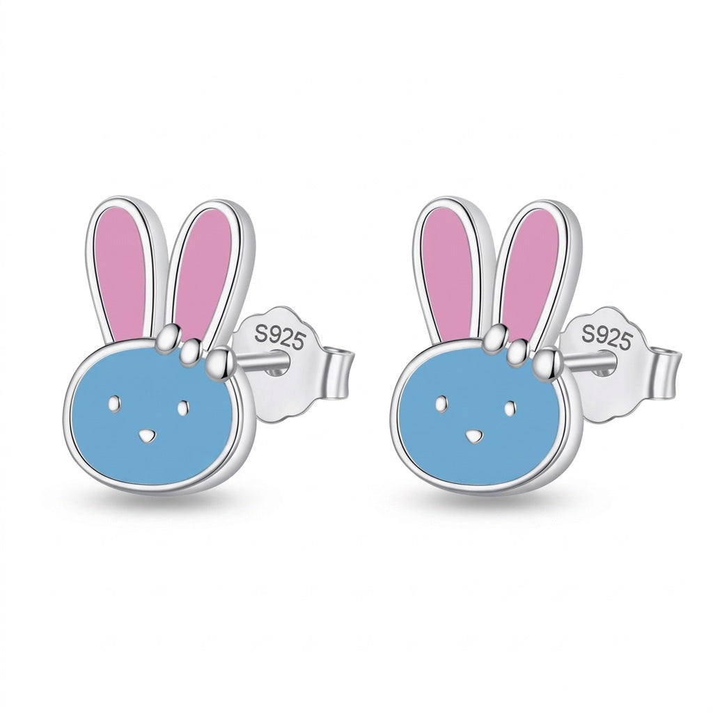 Aretes Conejito Esmaltado