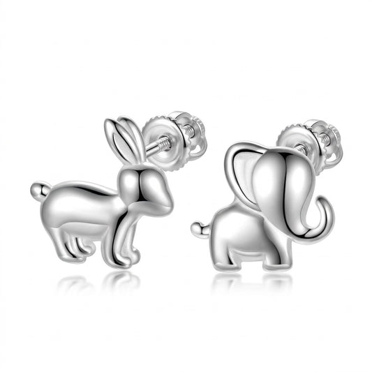 Aretes Conejito y Elefante