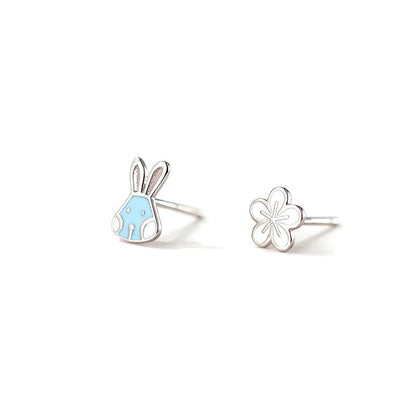 Aretes Conejito y Flor