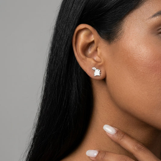 Aretes Conejito y Zanahoria Esmaltados