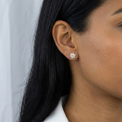 Aretes Copo de Nieve con Zirconias