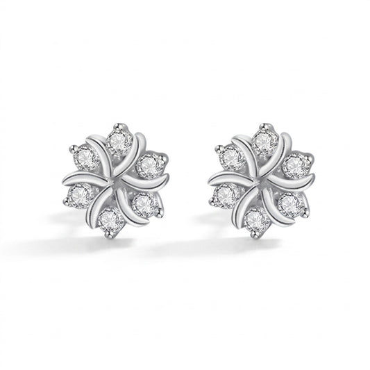 Aretes Copo de Nieve de Lujo