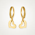 Aretes Corazón abierto dorados