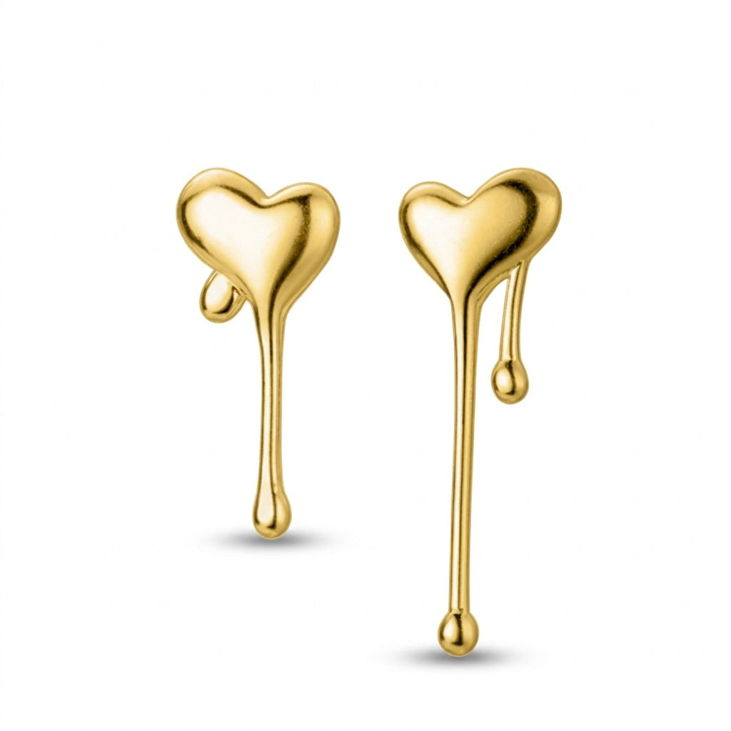 Aretes Corazón Asimétricos