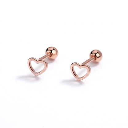 Aretes Corazón Calado de Rosca