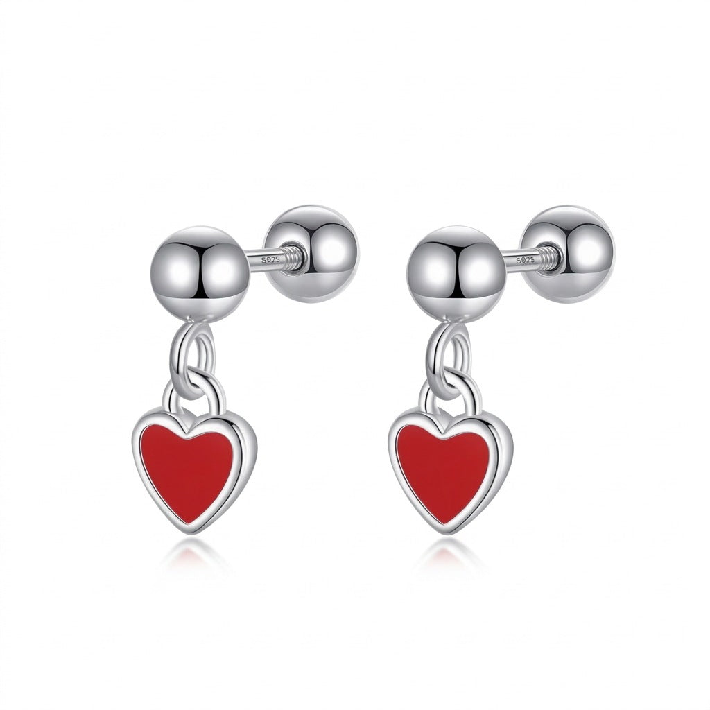 Aretes Corazón Colgante
