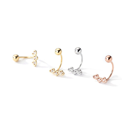 Aretes Corazón con Esferas