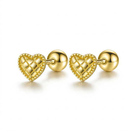 Aretes Corazón en Cuatro Estilos