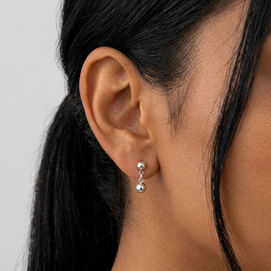 Aretes Corazón, Esfera o Cuadrado