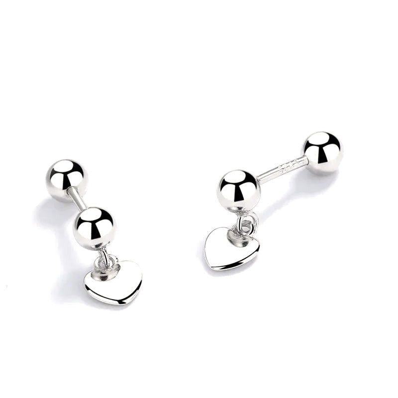 Aretes Corazón, Esfera o Cuadrado