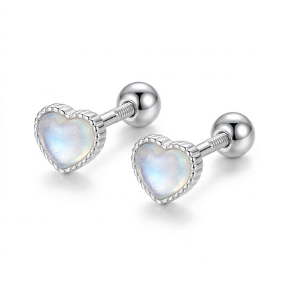 Aretes Corazón Esmaltado de Color