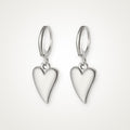 Aretes Corazón plateados