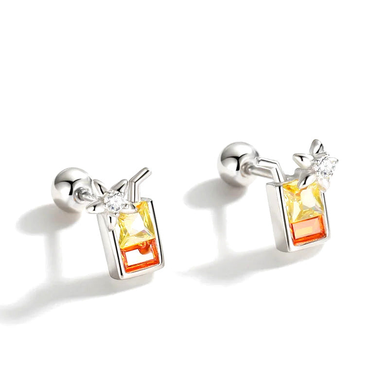 Aretes Corazón y Estrella con Zirconia