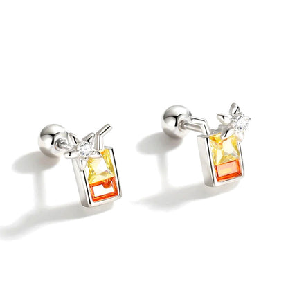 Aretes Corazón y Estrella con Zirconia
